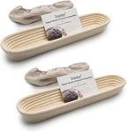 15 Inches Baguette Banneton Bread Proofing Basket 2 Pack, Beige. Fixed Price $51.89.