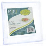Lillian Mini 6.75" Square Clear Presentation Plastic Tray Disposable Bulk. Fixed Price $12.58.