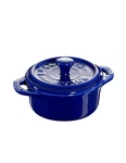 Ceramics Dutch Oven 3-PIECE Mini Round Cocotte, Dark Blue. Fixed Price $75.00.