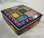 Hand Painted Portuguese Trinket Box With Lid Al-tannur Ceramica Silves. Fixed Price $27.88.