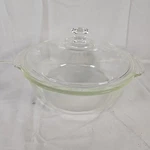 Anchor Hocking Fire-king Casserole With Cover, Round Glass Baking Dish, 2 Quart. Fixed Price $19.95.