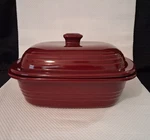 Pampered Chef New Traditions Deep Covered Baker 3.1 Qt Cranberry Usa Euc. Fixed Price $49.99.