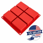6 Cup Silicone Soap Molds Bar Handmade Resin Bpa Free Non Stick Loaf. Fixed Price $17.99.