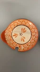 Set Of 2 Temptations Bakeware Old World Orange Floral Platters Slot For Spoon. Fixed Price $20.00.