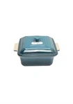 Le Creuset Stoneware 9" Square Baking Dish 3QT 23CM W/ Lid Deep Teal - Nwt. Fixed Price $96.90.