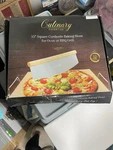 Culinary Expertise 15" Cordierite Pizza Stone For Grill And Oven Bonus 14"CUTTER. Fixed Price $36.40.