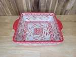 Temptations Ovenware Old World Red Square Baking Dish 1.5QT, 8"X8" By Tara. Fixed Price $24.99.