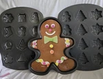 Wilton Christmas Cookie And Large Gingerbread Pans 12 Designs. Fixed Price $18.98.