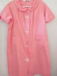 Vtg 1960S Leisure Lady 46" Coral-orange House Coat Dress Flowers Peter Pan. Fixed Price $24.50.