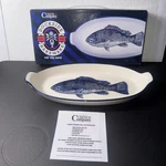 Dockside Bakeware Fish 9.25" Oval Baker Serving Tray Cuisine Company Seafood. Fixed Price $14.99.
