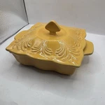 Chantal Talavera Yellow Square Covered Casserole Dish 1 Qt Lid. Fixed Price $19.99.