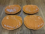 Pumpkin Pie Ceramic Plates, Tag 2024 (dishwasher Safe), Set Of Four. Fixed Price $10.00.