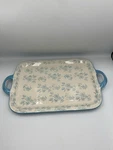 Temptations By Tara Floral Lace Blue Rectangular Serving Tray Hand Painted. Fixed Price $21.00.
