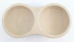 Pampered Chef Stoneware Double Egg Cooker 5133 Microwave Use Euc. Fixed Price $12.97.