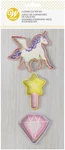 Cookie Cutter 3/PKG Unicorn, Wand, Diamond. Fixed Price $10.76.