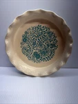 Pioneer Woman Pie Plate Blue Daisy Floral Stoneware 9" Bake Dish Ruffle Edge. Fixed Price $14.95.
