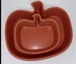 Chantal -2 Orange Pumpkin Baking Dishes- 1)93-PM22 1.5 Qt & 2)93-PM15 -3 Cups. Fixed Price $25.00.