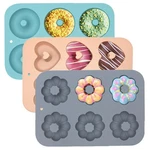 Lgquk 3 Pack Silicone Donut Pan For Baking, Standard, Blue+gray+pink. Fixed Price $18.59.