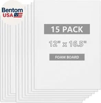 15 Pack White Foam Board For Projects, 12 X 16.5INCH Core Baking Mat. Fixed Price $30.14.