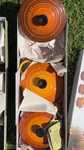 Le Creuset Cocotte Of 3 "minis Des Bois" Ceramic New Box Htf Rare. Fixed Price $110.00.