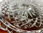 Vintage Shannon Crystal By Godinger Scalloped Edge Diamond Cake Stand 5 Tall. Fixed Price $43.65.