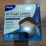 Reynolds Air Fryer Non-stick Parchment Liners, X 9", 150-COUNT. Fixed Price $16.99.
