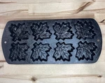 Vintage 8MLP2 Lodge Maple Leaf Cast Iron Muffin Cookie Pan 12.5" X 5.5". Fixed Price $44.99.