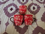 Temptations 12 Oz. Red Floral Lace Coffee Cup Mug Tora Set KFIXNG804845 B63. Fixed Price $25.99.