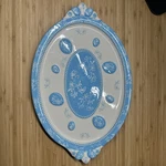 Temptations 3QT Oval Casserole Lid Platter Old World Turquoise Easter Egg. Fixed Price $35.00.