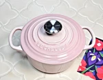 Creuset Signature Round Dutch Oven 16CM 1.3L Shell Pink Cast Iron - Excellent. Fixed Price $235.00.