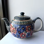 Polish Pottery Zaklady Boleslawiec 32 Oz. Teapot Stoneware Unikat Floral. Fixed Price $75.00.