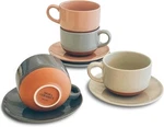 Ceramics 8OZ Cappuccino Mug Set 4 - Coffee Cups With Saucers Microw. Fixed Price $65.32.