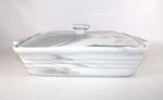 New Malacasa Ceramic Casserole With Lid, Baking Dish, 3.4 Qt, BAKE-GREY-H01. Fixed Price $32.00.