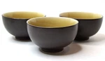 Stoneware Reactive Glaze Bowls Brown & Honey Set Of 3 Wide 2.5 Tall. Fixed Price $13.50.