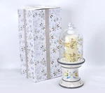 Temp-tations Ceramic & Glass Cloche Classic Metallic W/ Flameless Candle H222975. Fixed Price $34.95.