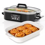 Magnifique 4 Quart Casserole Digital Slow Cooker, Premium Ceramic Bakeware Fo.... Fixed Price $141.00.