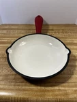 Vtg Mcm Dansk Mario Batali Red Cast Iron Enamel Crepe Skillet Frying Pan 7 Inch. Fixed Price $32.00.