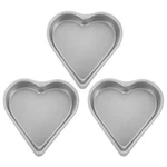 4 Inch Heart-shaped Cake Mold Set Non-stick High Carbon Steel Bakeware 3 Pcs. Fixed Price $24.50.