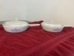 Vtg Corningware Blue Cornflower P-83-B 6.5 " Handled Skillet With Lid Set Of Two. Fixed Price $44.95.