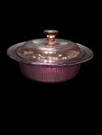 Corning Visions V-30-B 24 Oz Covered Glass Casserole Dish Purple/cranberry W/lid. Fixed Price $17.00.
