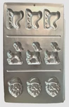 Vintage 1986 Wilton Candy/cookie Mold Aluminum Sleigh Santa Reindeer #2306-111. Fixed Price $6.75.