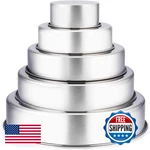 Teamfar Cake Pan 4 - 6 8 9 11 Stainless Steel Round Baking Tier Smash. Fixed Price $38.38.