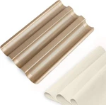 French Bread Baguette Pan 3 Wave Loaves Non-stick Toast Cooking +cloth 16Z. Fixed Price $50.95.