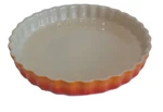 Le Creuset Stoneware Fluted Flan/pie/tart Baking DISH11 Volcanic Flame. Fixed Price $55.00.