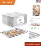 Heavy Duty Aluminum Baking Sheets 1/4 Size - 25 Count Stackable & Recyclable. Fixed Price $44.99.