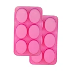 2 Pack X Oval Shape Homemade Soap Mold Chocolate Diy Tray Mould Silicone Part.... Fixed Price $13.16.