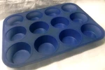 Flexible Silicone Muffin Pan Standard 12-CUP Size Cupcakes Mold Bake-safe. Fixed Price $5.50.