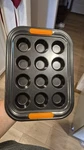 Cup Mini Muffin Tray Le Creuset Toughened Non-stick Metal Bakeware Pan 12X9. Fixed Price $55.00.