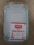 Pyrex Basics Clear Oblong Glass Baking Dishes - 2 Piece Set Casseroles. Fixed Price $15.00.