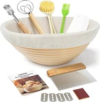 Kootek Banneton Bread Proofing Basket Set, 9 Inch Round Sourdough Natural. Fixed Price $35.99.